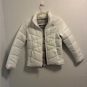 The North Face Girls White Puffer Jacket